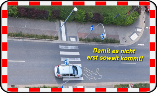 Investitionsvorschlag: Geschwindigkeits-Anzeigetafeln am Zebrasteifen am Blauen Wunder in Göschwitz